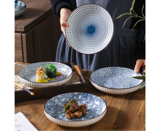 Набор тарелок ZDK Kitchen, Japanese Collection, 4 шт, цвет голубой, 17,5 см 371594 – изображение 3