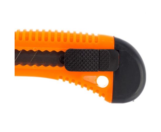 Нож с выдвижным лезвием Вихрь 18 мм, пластиковый корпус, металлическая направляющая, 73/10/10/2 – изображение 3