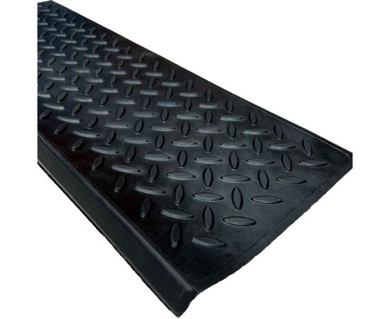 Накладка на ступеньку Бацькина баня зернистый рисунок, резиновая 100%, 250x750x25x3 мм 92250 – изображение 3