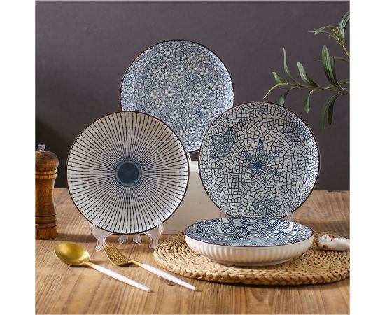Набор тарелок ZDK Kitchen, Japanese Collection, 4 шт, цвет голубой, 17,5 см 371594 – изображение 4