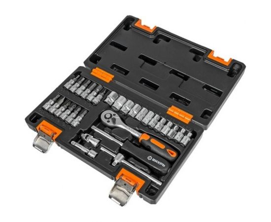 Набор инструментов 1/4 дюйма, CrV, пластиковый кейс 29 предмета Вихрь 73/6/7/1 – изображение 4