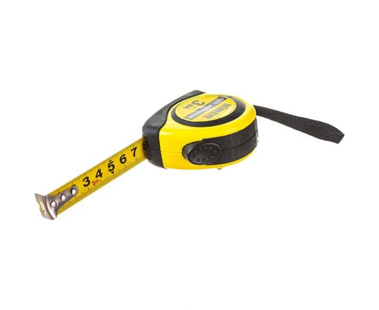 Рулетка (обрезиненный корпус, 3 м х 16 мм) Biber AUTOSTOP 40071 тов-173001 – изображение 4