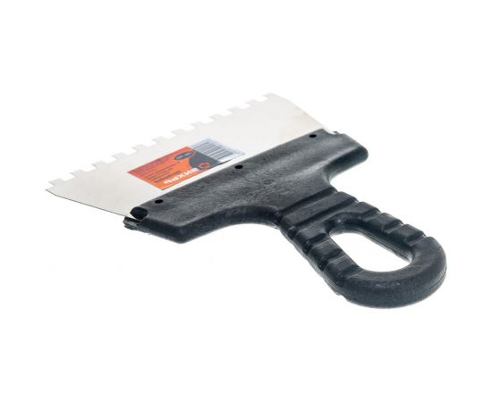 Зубчатый шпатель нержавеющая cталь, пластиковая рукоятка 6х6 мм, 150мм Вихрь 73/3/2/25 – изображение 5