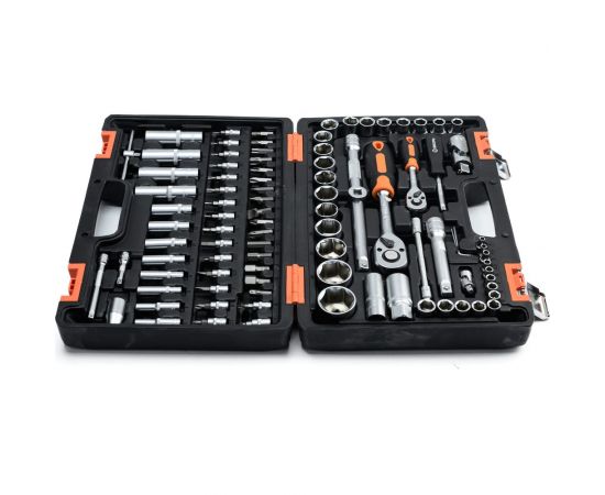 Набор инструментов Вихрь АВТО, 1/2, 1/4, CrV, в кейсе 94 предмета 73/6/7/7 – изображение 5