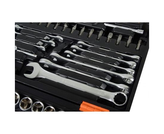 Набор инструментов 1/2, 1/4 дюйма, CrV, пластиковый кейс 82 предмета Вихрь 73/6/7/3 – изображение 5