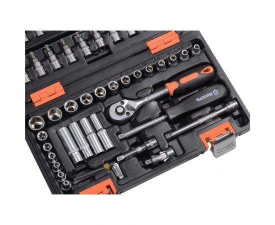 Набор инструментов 1/4 дюйма, CrV, пластиковый кейс 57 предмета Вихрь 73/6/7/2 – изображение 6