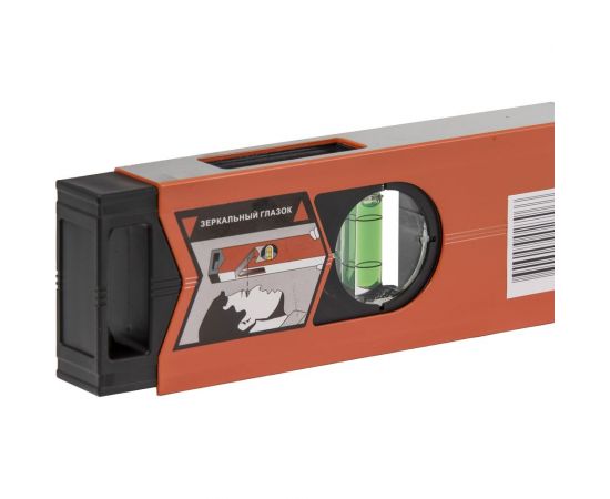 Алюминиевый магнитный уровень Вихрь 400 мм, фрезерованный, 3 глазка 1 зеркальный 73/11/4/17 – изображение 6