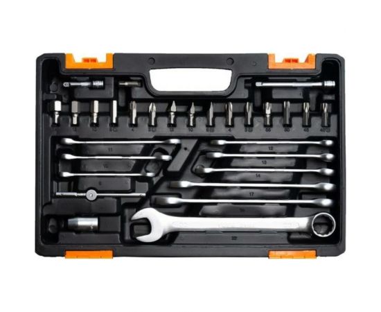 Набор инструментов 1/2, 1/4 дюйма, CrV, пластиковый кейс 82 предмета Вихрь 73/6/7/3 – изображение 7