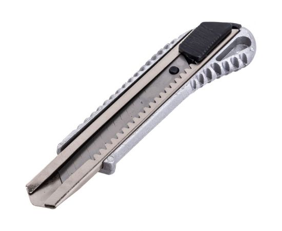 Нож с выдвижным лезвием Вихрь 18 мм, металллический корпус, автоматический фиксатор, 73/10/10/1 – изображение 7