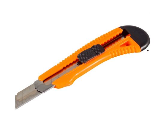 Нож с выдвижным лезвием Вихрь 18 мм, пластиковый корпус, металлическая направляющая, 73/10/10/2 – изображение 8