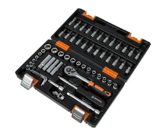 Набор инструментов 1/4 дюйма, CrV, пластиковый кейс 57 предмета Вихрь 73/6/7/2 – изображение 9