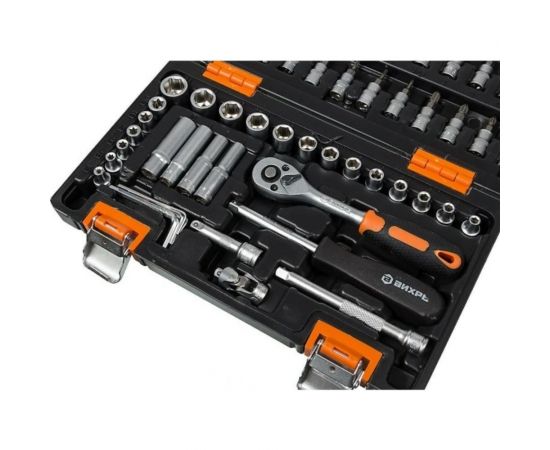 Набор инструментов 1/4 дюйма, CrV, пластиковый кейс 57 предмета Вихрь 73/6/7/2 – изображение 10