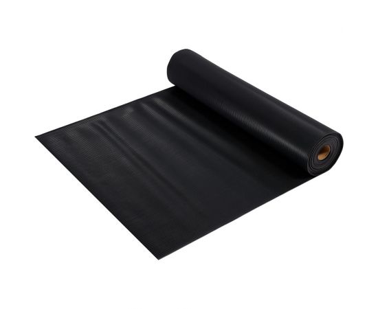Коврик-дорожка VORTEX ПВХ ПОЛОСКА 2,3 мм 0,9х10 м, против скольжения, черный 22165 
