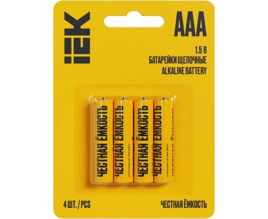 Щелочная батарейка IEK alkaline optima lr03/aaa (4шт/блистер) ABT-LR03-OP-L04 
