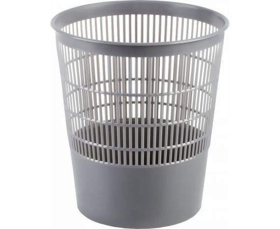 Корзина для бумаг Стамм 18 л, сетчатая, серая КР02 