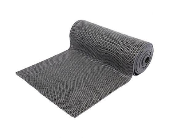 Коврик-дорожка VORTEX ПВХ Zig-Zag 8 мм 0,9х10 м, против скольжения, серый 22160 