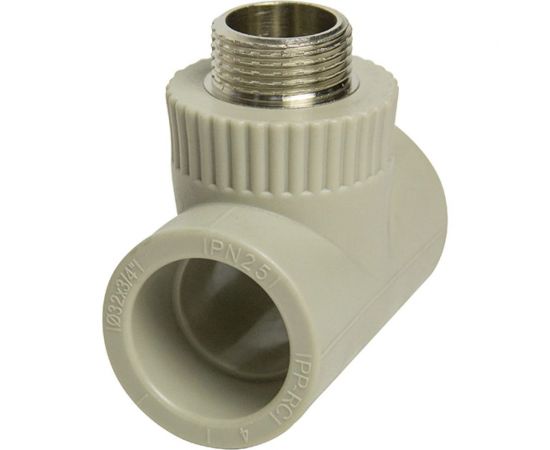 Комбинированный тройник VRT наружная, 32х3/4х32 EVER plast, серый, Россия 538381 