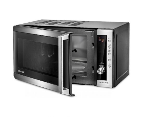 Микроволновая печь Centek СВЧ CT-1582 сталь, 700W, 20 л, 8 программ, таймер, подсветка, камера эмаль, ЖК-дисплей – изображение 2