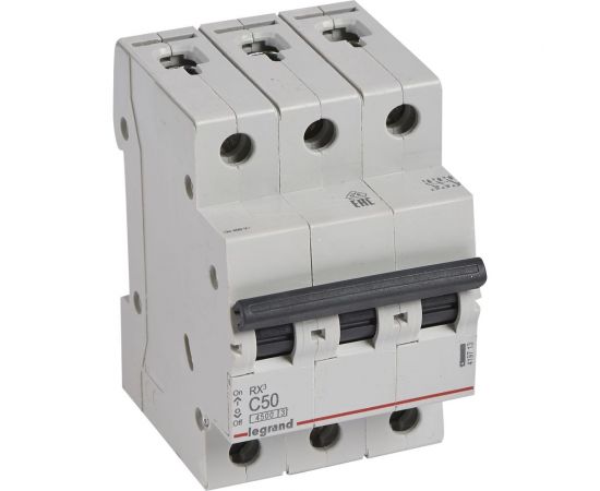 Автоматический модульный выключатель Legrand 3п C 50А 4.5кА RX3 Leg 419713 1199893 – изображение 2