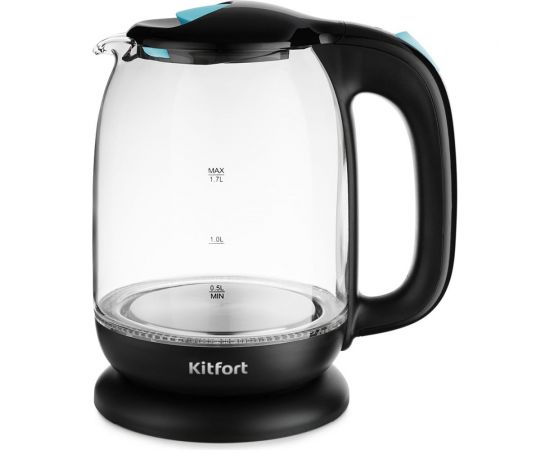 Чайник KITFORT мощность 1850-2200 Вт ёмкость 1.7 л голубой КТ-625-1 – изображение 2
