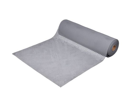 Коврик-дорожка против скольжения VORTEX ШАШКИ ПВХ, 4.5 мм, 0.9х10 м, серый 24071 – изображение 2