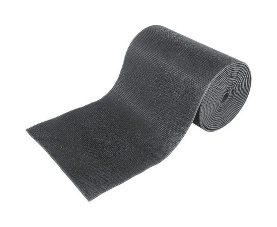 Коврик-дорожка VORTEX 0,90х15 м ТРАВКА на противоскользящей основе серый 24010 – изображение 2