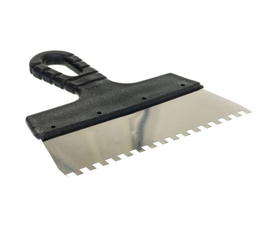 Зубчатый шпатель, нержавеющая сталь, пластиковая рукоятка 6х6 мм, 200мм Вихрь 73/3/2/26 – изображение 3
