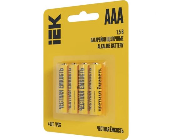 Щелочная батарейка IEK alkaline optima lr03/aaa (4шт/блистер) ABT-LR03-OP-L04 – изображение 3