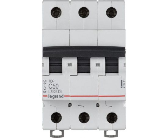 Автоматический модульный выключатель Legrand 3п C 50А 4.5кА RX3 Leg 419713 1199893 – изображение 4