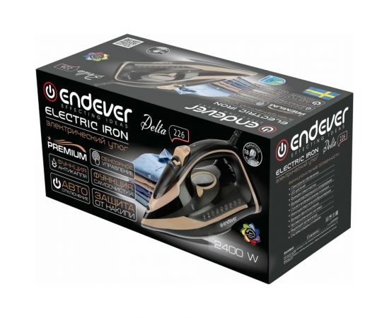 Электрический утюг Endever Delta-226, черный/бежевый, мощность 2400 Вт 90355 – изображение 5
