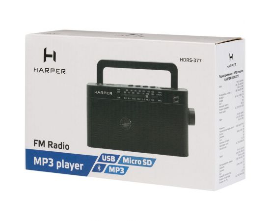 Радиоприёмник HARPER HDRS-377 black H00002236 – изображение 6