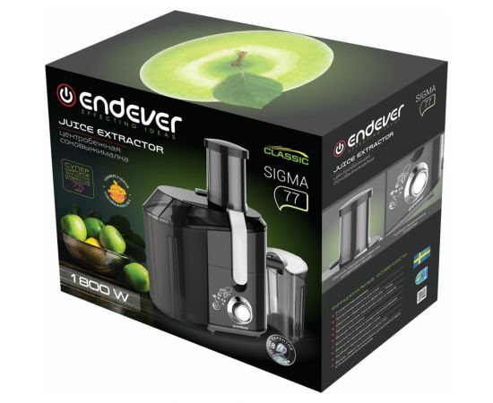 Электрическая соковыжималка Endever центробежного типа Sigma 77, черный/стальной, 1800 Вт 90310 – изображение 6