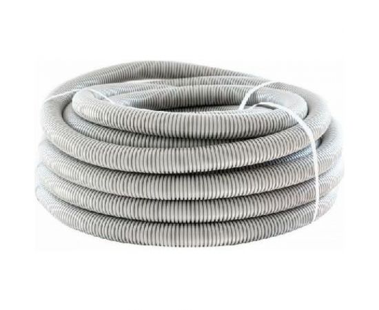 Гофрированная труба Экопласт ПНД тяжелая, с зондом, диаметр 40мм, цвет серый 21140HF-GR 