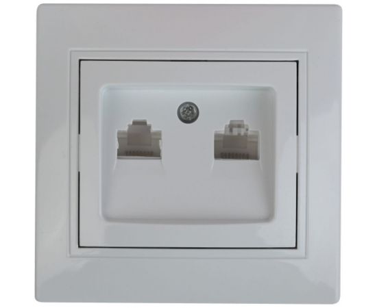 Информационная розетка Intro Plano 1-304-04 2xRJ45 скрытая установка, шампань Б0043244 