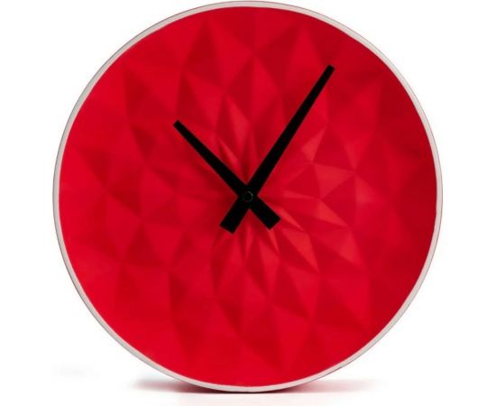 Настенные часы Vilart керамические, круглые, размер 25.5x25.5x5.5 см, красные 18-302 