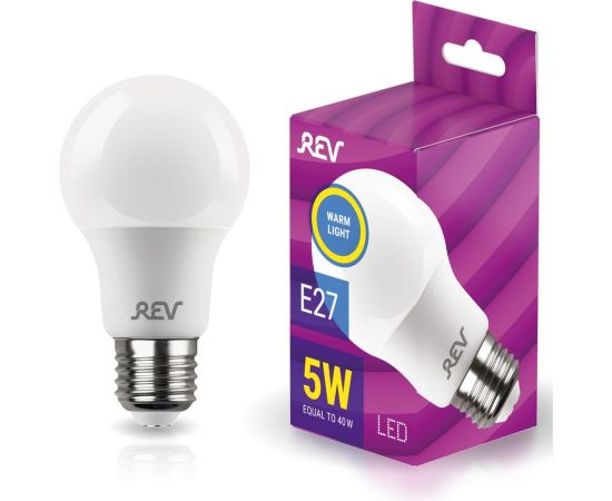 Светодиодная лампа REV, LED A55 E27 5W 400Лм, 2700K, теплый свет 32344 0 