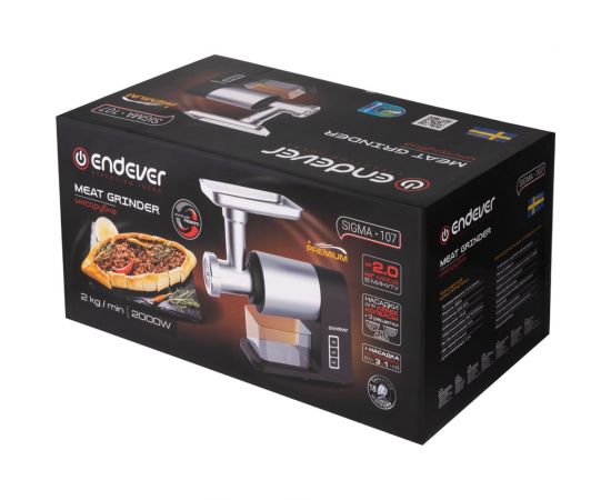 Электрическая мясорубка Endever Sigma-107, черный/стальной 90255 – изображение 15