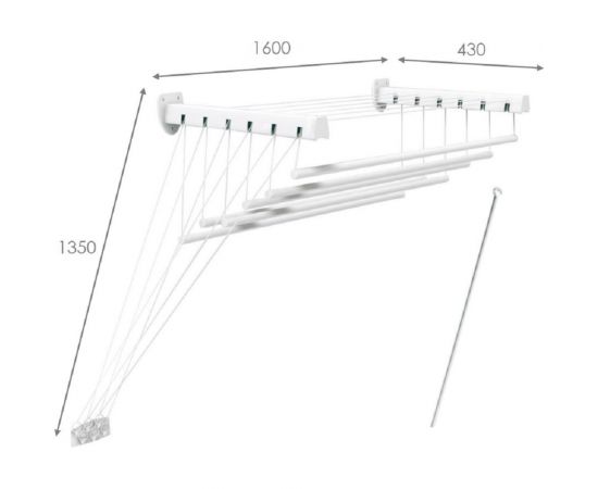 Потолочно-настенная сушилка Violet Level 160 double 9.6 м 34160 – изображение 2