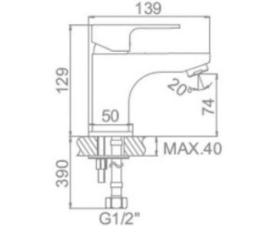 Смеситель для умывальника Ledeme L1003 – изображение 2