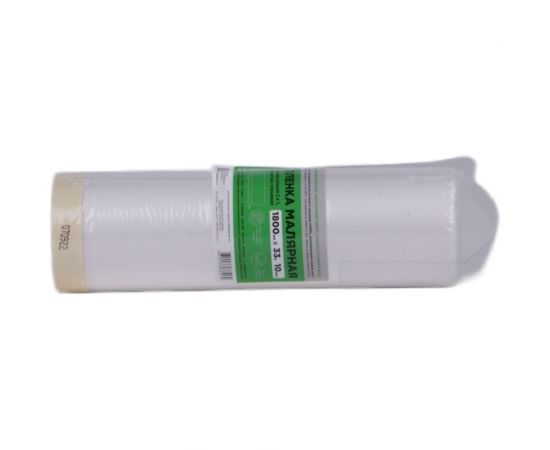 Малярная пленка с клейкой лентой 1800 мм, 33 м HOWARD ЦБ-00006580 – изображение 2