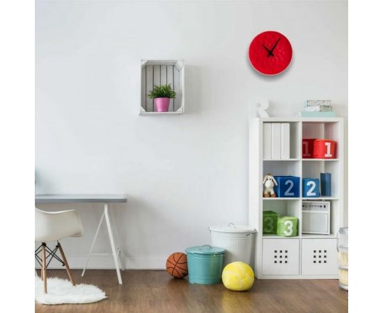 Настенные часы Vilart керамические, круглые, размер 25.5x25.5x5.5 см, красные 18-302 – изображение 3