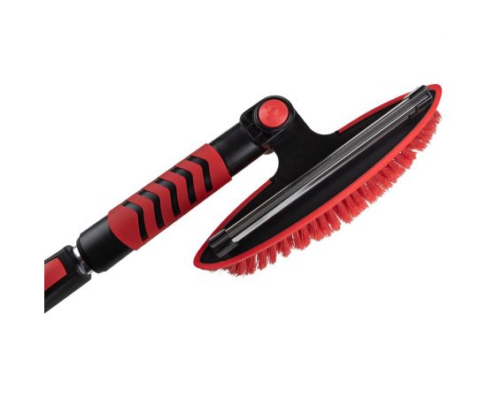 Щетка от снега со скребком SKYWAY 90-110 см МУЛЬТИЩЕТКА с распушенной щетиной, скребок, водосгон с поворотным механизмом S07801025 – изображение 3