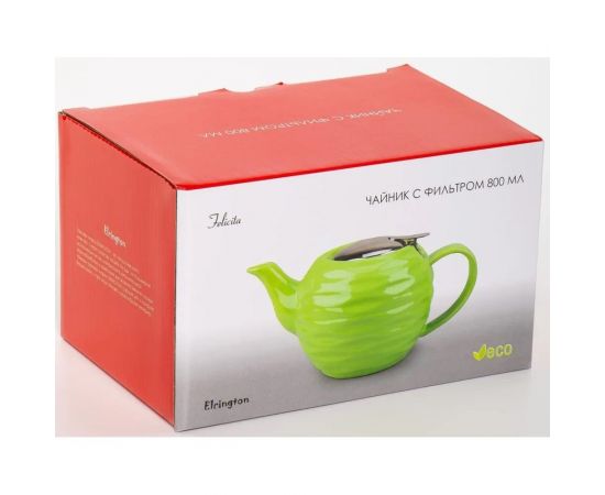 Чайник Elrington ФЕЛИЧИТА 800 мл с фильтром, ГЛАЗУРЬ, цветная упаковка 109-06112 – изображение 4