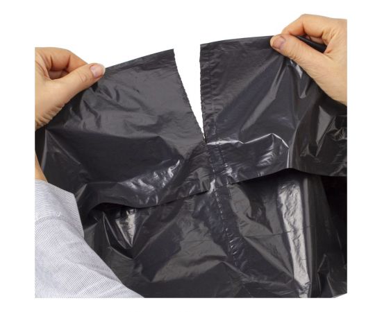 Мешки для мусора черные эконом (50 шт; 120 л; 62х102 см; 25 мкм; ПВД) ЛЮБАША 605335 – изображение 4
