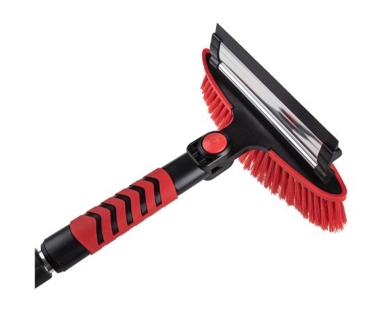 Щетка от снега со скребком SKYWAY 90-110 см МУЛЬТИЩЕТКА с распушенной щетиной, скребок, водосгон с поворотным механизмом S07801025 – изображение 5
