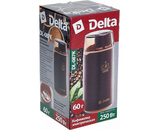 Кофемолка DELTA DL-087К коричневая, 250 Вт, вместимость 60 г 8 0R-00003545 – изображение 5
