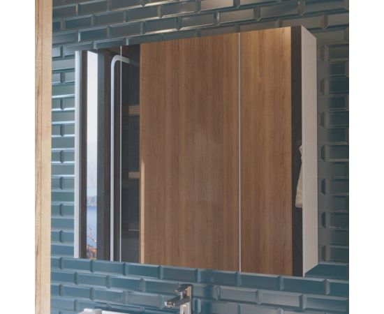 Подвесной зеркальный шкаф Sanstar 90, универсальный 40.1-2.4.1. – изображение 7