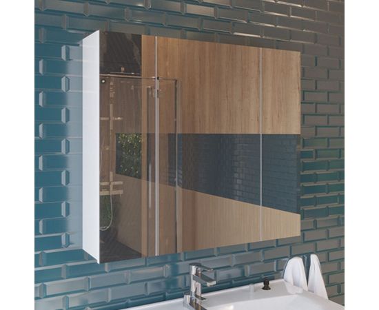 Подвесной зеркальный шкаф Sanstar 90, универсальный 40.1-2.4.1. – изображение 8