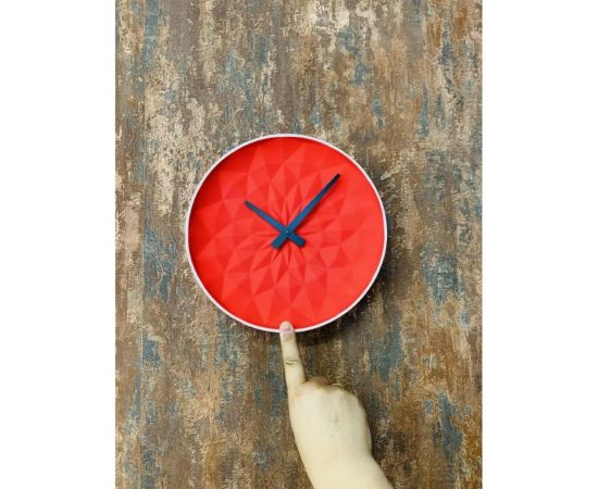 Настенные часы Vilart керамические, круглые, размер 25.5x25.5x5.5 см, красные 18-302 – изображение 8