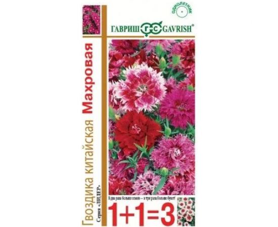 Семена ГАВРИШ Гвоздика китайская, Махровая, смесь 0.4 г серия 1+1 1071857793 
